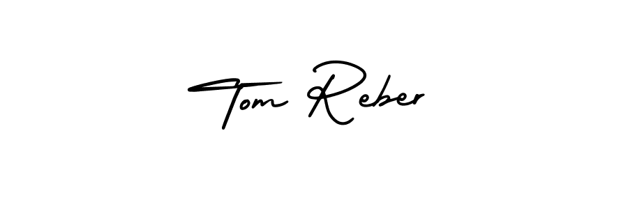 How to make Tom Reber name signature. Use AmerikaSignatureDemo-Regular style for creating short signs online. This is the latest handwritten sign. Tom Reber signature style 3 images and pictures png