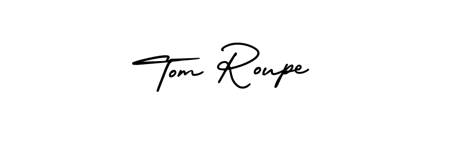 It looks lik you need a new signature style for name Tom Roupe. Design unique handwritten (AmerikaSignatureDemo-Regular) signature with our free signature maker in just a few clicks. Tom Roupe signature style 3 images and pictures png