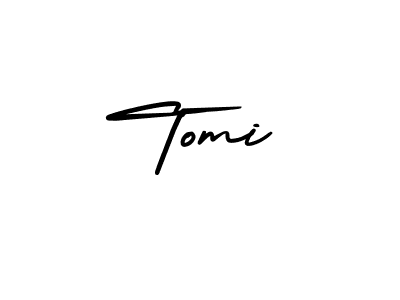 How to Draw Tomi signature style? AmerikaSignatureDemo-Regular is a latest design signature styles for name Tomi. Tomi signature style 3 images and pictures png