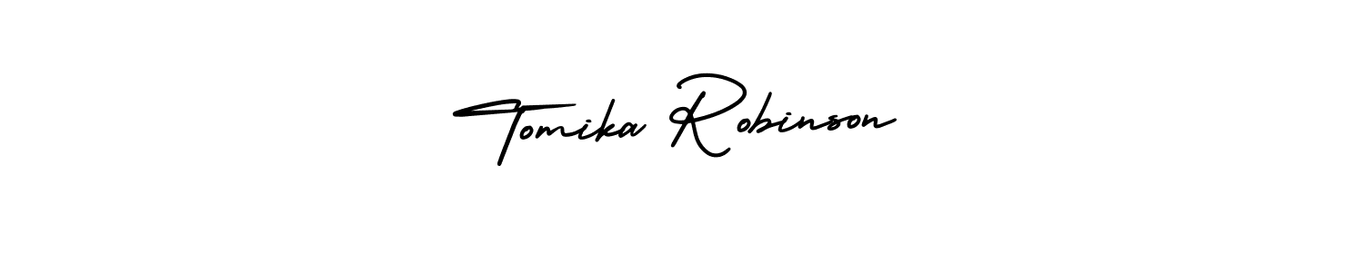Make a short Tomika Robinson signature style. Manage your documents anywhere anytime using AmerikaSignatureDemo-Regular. Create and add eSignatures, submit forms, share and send files easily. Tomika Robinson signature style 3 images and pictures png