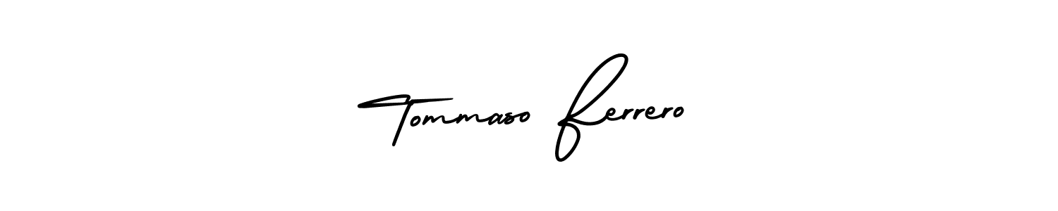 The best way (AmerikaSignatureDemo-Regular) to make a short signature is to pick only two or three words in your name. The name Tommaso Ferrero include a total of six letters. For converting this name. Tommaso Ferrero signature style 3 images and pictures png