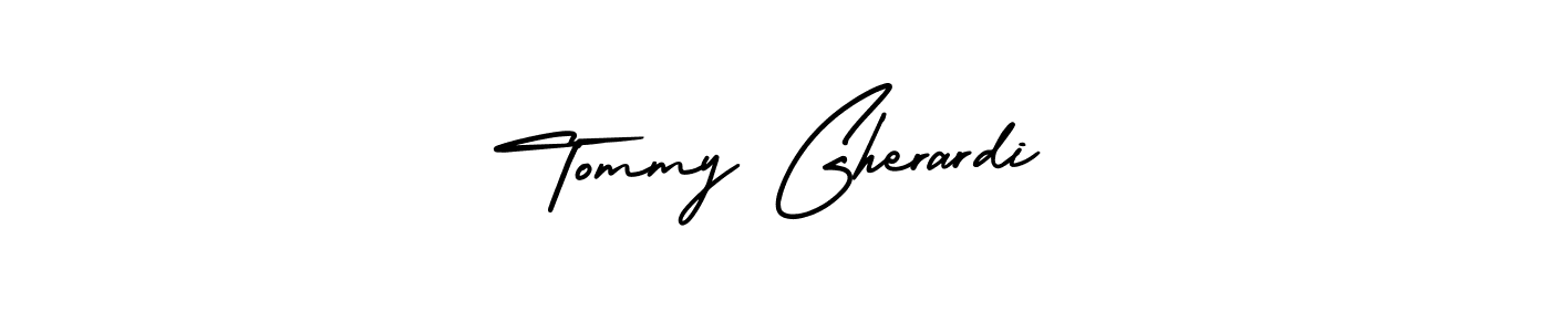 Design your own signature with our free online signature maker. With this signature software, you can create a handwritten (AmerikaSignatureDemo-Regular) signature for name Tommy Gherardi. Tommy Gherardi signature style 3 images and pictures png