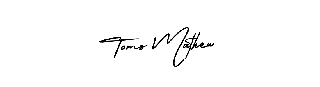 Design your own signature with our free online signature maker. With this signature software, you can create a handwritten (AmerikaSignatureDemo-Regular) signature for name Toms Mathew. Toms Mathew signature style 3 images and pictures png