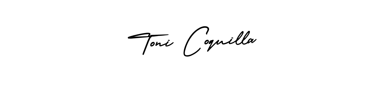 Design your own signature with our free online signature maker. With this signature software, you can create a handwritten (AmerikaSignatureDemo-Regular) signature for name Toni Coquilla. Toni Coquilla signature style 3 images and pictures png