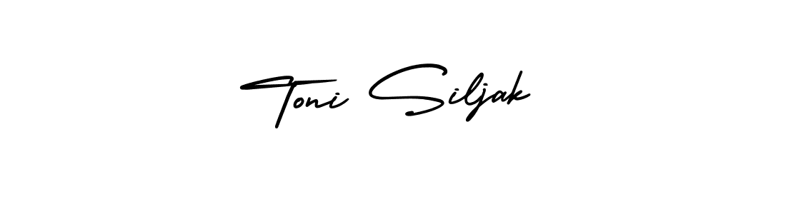 How to make Toni Siljak name signature. Use AmerikaSignatureDemo-Regular style for creating short signs online. This is the latest handwritten sign. Toni Siljak signature style 3 images and pictures png