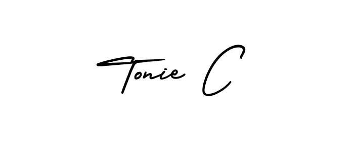 Tonie C stylish signature style. Best Handwritten Sign (AmerikaSignatureDemo-Regular) for my name. Handwritten Signature Collection Ideas for my name Tonie C. Tonie C signature style 3 images and pictures png