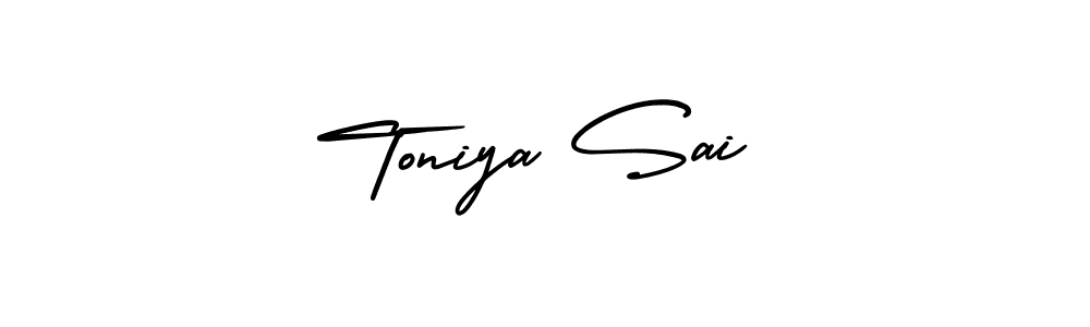 if you are searching for the best signature style for your name Toniya Sai. so please give up your signature search. here we have designed multiple signature styles  using AmerikaSignatureDemo-Regular. Toniya Sai signature style 3 images and pictures png