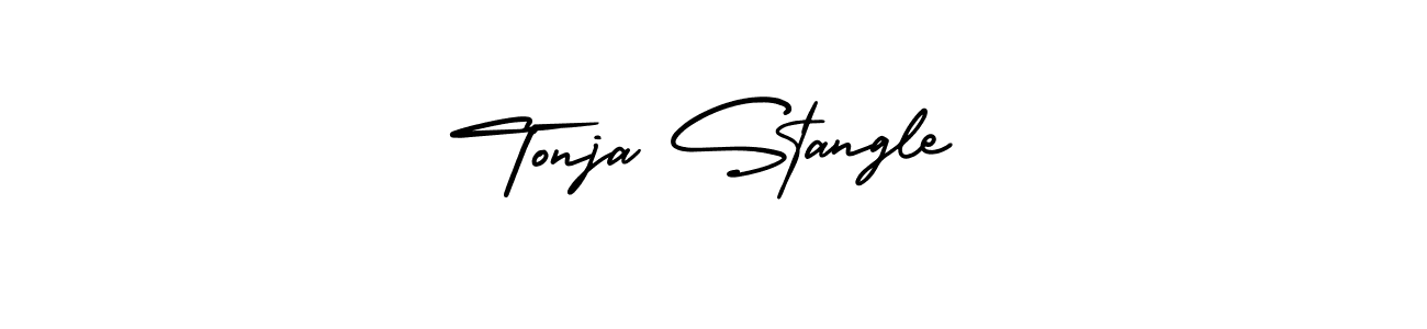 Use a signature maker to create a handwritten signature online. With this signature software, you can design (AmerikaSignatureDemo-Regular) your own signature for name Tonja Stangle. Tonja Stangle signature style 3 images and pictures png