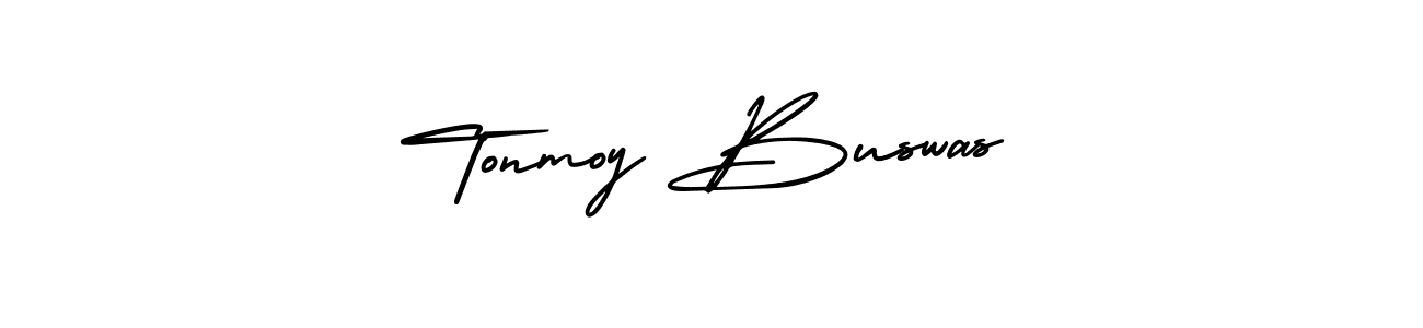 The best way (AmerikaSignatureDemo-Regular) to make a short signature is to pick only two or three words in your name. The name Tonmoy Buswas include a total of six letters. For converting this name. Tonmoy Buswas signature style 3 images and pictures png