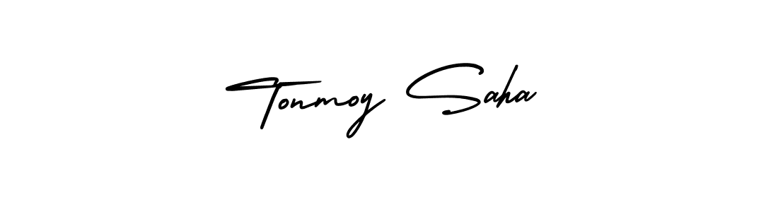 This is the best signature style for the Tonmoy Saha name. Also you like these signature font (AmerikaSignatureDemo-Regular). Mix name signature. Tonmoy Saha signature style 3 images and pictures png
