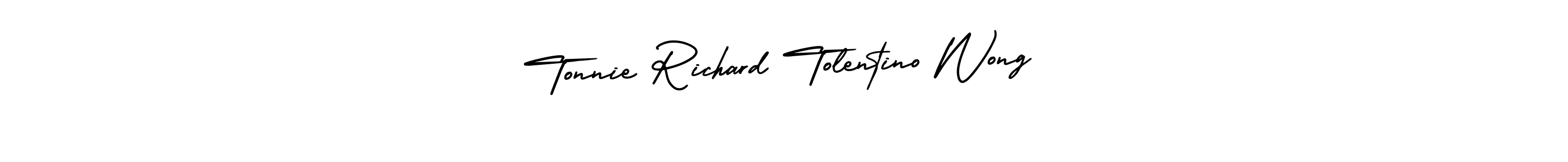 How to Draw Tonnie Richard Tolentino Wong signature style? AmerikaSignatureDemo-Regular is a latest design signature styles for name Tonnie Richard Tolentino Wong. Tonnie Richard Tolentino Wong signature style 3 images and pictures png