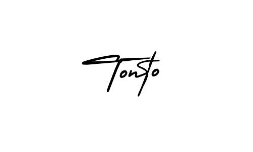 How to make Tonto signature? AmerikaSignatureDemo-Regular is a professional autograph style. Create handwritten signature for Tonto name. Tonto signature style 3 images and pictures png