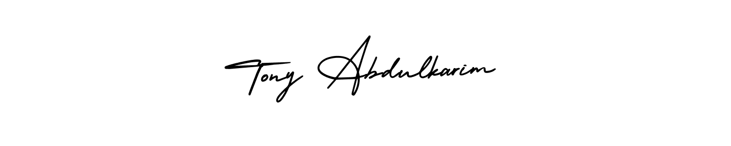 Check out images of Autograph of Tony Abdulkarim name. Actor Tony Abdulkarim Signature Style. AmerikaSignatureDemo-Regular is a professional sign style online. Tony Abdulkarim signature style 3 images and pictures png