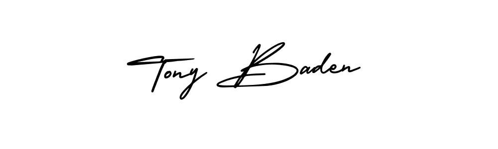 How to make Tony Baden signature? AmerikaSignatureDemo-Regular is a professional autograph style. Create handwritten signature for Tony Baden name. Tony Baden signature style 3 images and pictures png