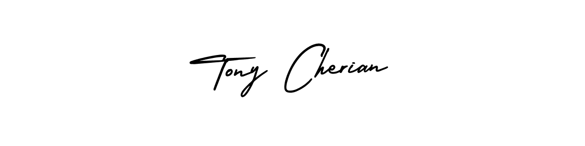 The best way (AmerikaSignatureDemo-Regular) to make a short signature is to pick only two or three words in your name. The name Tony Cherian include a total of six letters. For converting this name. Tony Cherian signature style 3 images and pictures png