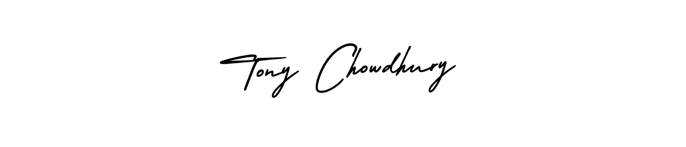 Use a signature maker to create a handwritten signature online. With this signature software, you can design (AmerikaSignatureDemo-Regular) your own signature for name Tony Chowdhury. Tony Chowdhury signature style 3 images and pictures png