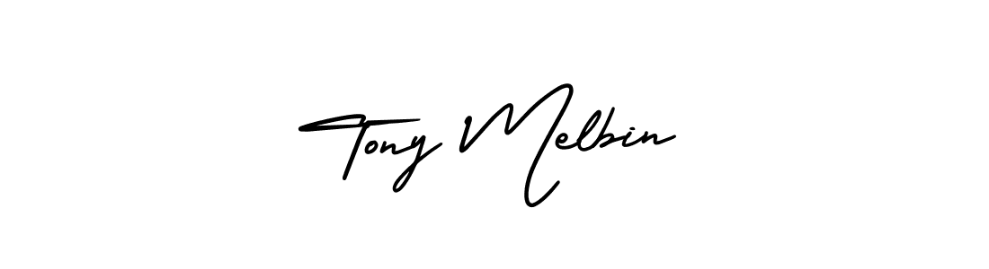 AmerikaSignatureDemo-Regular is a professional signature style that is perfect for those who want to add a touch of class to their signature. It is also a great choice for those who want to make their signature more unique. Get Tony Melbin name to fancy signature for free. Tony Melbin signature style 3 images and pictures png