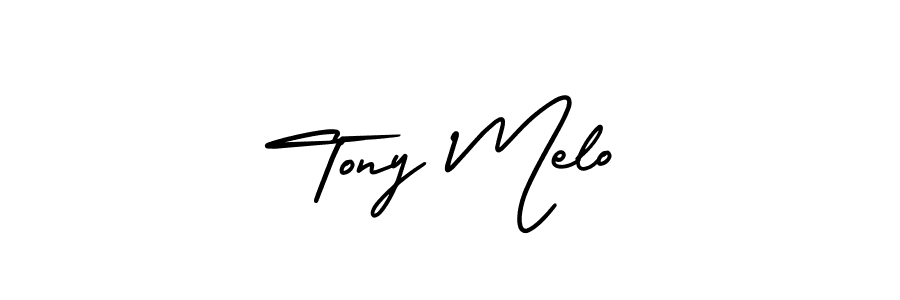 Use a signature maker to create a handwritten signature online. With this signature software, you can design (AmerikaSignatureDemo-Regular) your own signature for name Tony Melo. Tony Melo signature style 3 images and pictures png