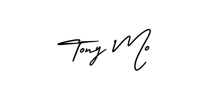 The best way (AmerikaSignatureDemo-Regular) to make a short signature is to pick only two or three words in your name. The name Tony Mo include a total of six letters. For converting this name. Tony Mo signature style 3 images and pictures png