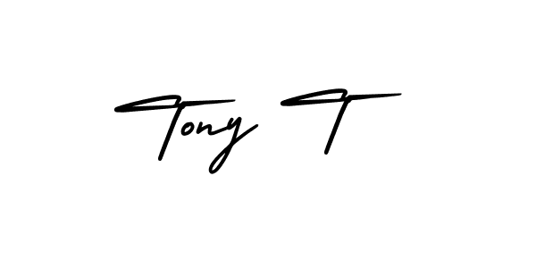 How to make Tony T signature? AmerikaSignatureDemo-Regular is a professional autograph style. Create handwritten signature for Tony T name. Tony T signature style 3 images and pictures png