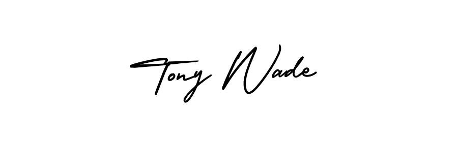 How to Draw Tony Wade signature style? AmerikaSignatureDemo-Regular is a latest design signature styles for name Tony Wade. Tony Wade signature style 3 images and pictures png