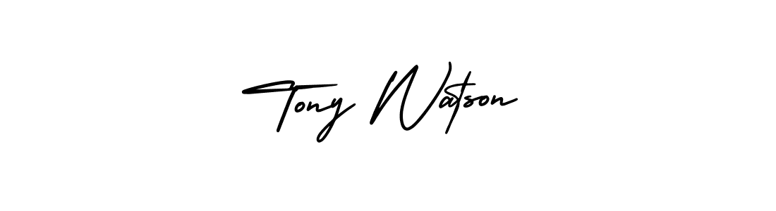 How to make Tony Watson name signature. Use AmerikaSignatureDemo-Regular style for creating short signs online. This is the latest handwritten sign. Tony Watson signature style 3 images and pictures png