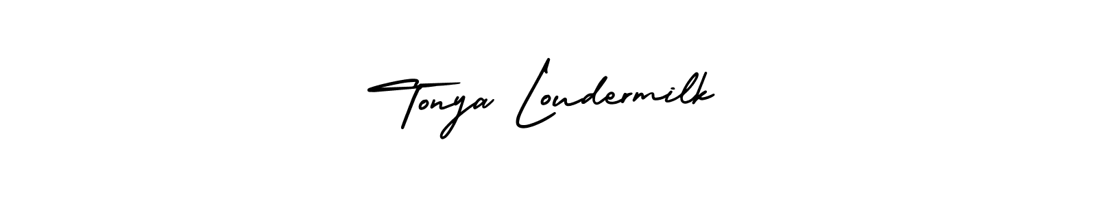 Tonya Loudermilk stylish signature style. Best Handwritten Sign (AmerikaSignatureDemo-Regular) for my name. Handwritten Signature Collection Ideas for my name Tonya Loudermilk. Tonya Loudermilk signature style 3 images and pictures png