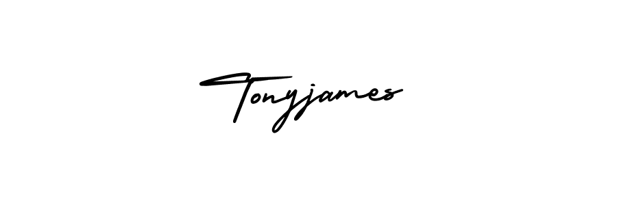 Make a short Tonyjames signature style. Manage your documents anywhere anytime using AmerikaSignatureDemo-Regular. Create and add eSignatures, submit forms, share and send files easily. Tonyjames signature style 3 images and pictures png