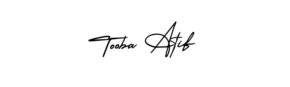 Make a short Tooba Atif signature style. Manage your documents anywhere anytime using AmerikaSignatureDemo-Regular. Create and add eSignatures, submit forms, share and send files easily. Tooba Atif signature style 3 images and pictures png