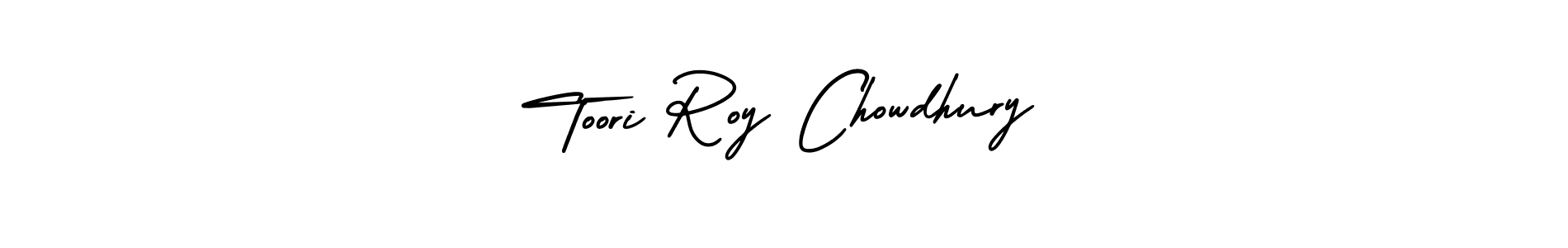 The best way (AmerikaSignatureDemo-Regular) to make a short signature is to pick only two or three words in your name. The name Toori Roy Chowdhury include a total of six letters. For converting this name. Toori Roy Chowdhury signature style 3 images and pictures png