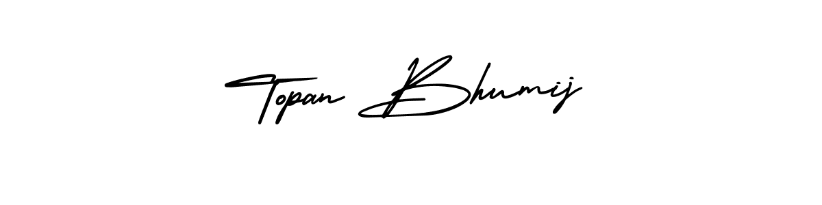 Design your own signature with our free online signature maker. With this signature software, you can create a handwritten (AmerikaSignatureDemo-Regular) signature for name Topan Bhumij. Topan Bhumij signature style 3 images and pictures png