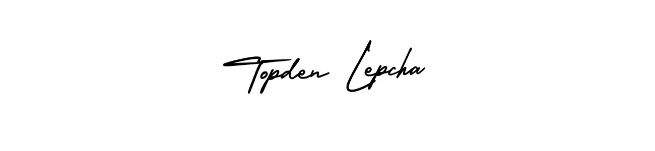 if you are searching for the best signature style for your name Topden Lepcha. so please give up your signature search. here we have designed multiple signature styles  using AmerikaSignatureDemo-Regular. Topden Lepcha signature style 3 images and pictures png