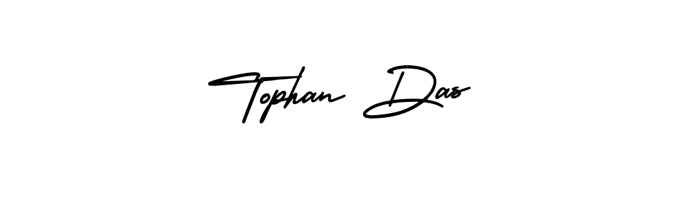 You should practise on your own different ways (AmerikaSignatureDemo-Regular) to write your name (Tophan Das) in signature. don't let someone else do it for you. Tophan Das signature style 3 images and pictures png