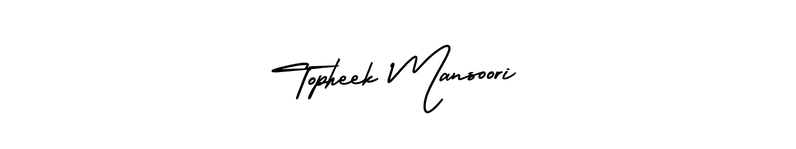 Make a beautiful signature design for name Topheek Mansoori. With this signature (AmerikaSignatureDemo-Regular) style, you can create a handwritten signature for free. Topheek Mansoori signature style 3 images and pictures png