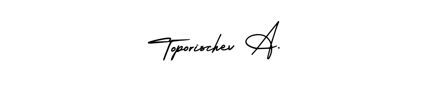 Create a beautiful signature design for name Toporischev A.. With this signature (AmerikaSignatureDemo-Regular) fonts, you can make a handwritten signature for free. Toporischev A. signature style 3 images and pictures png