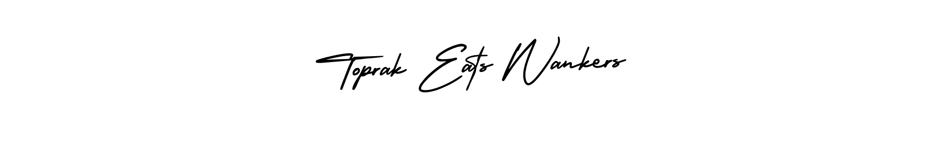 Similarly AmerikaSignatureDemo-Regular is the best handwritten signature design. Signature creator online .You can use it as an online autograph creator for name Toprak Eats Wankers. Toprak Eats Wankers signature style 3 images and pictures png