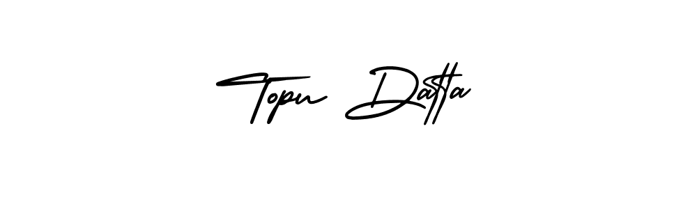 Design your own signature with our free online signature maker. With this signature software, you can create a handwritten (AmerikaSignatureDemo-Regular) signature for name Topu Datta. Topu Datta signature style 3 images and pictures png
