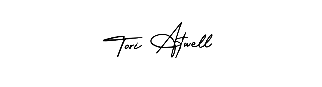 The best way (AmerikaSignatureDemo-Regular) to make a short signature is to pick only two or three words in your name. The name Tori Atwell include a total of six letters. For converting this name. Tori Atwell signature style 3 images and pictures png