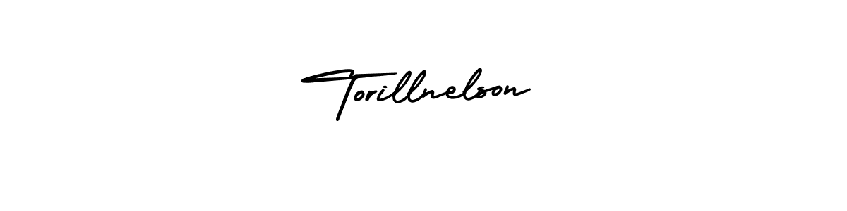 AmerikaSignatureDemo-Regular is a professional signature style that is perfect for those who want to add a touch of class to their signature. It is also a great choice for those who want to make their signature more unique. Get Torillnelson name to fancy signature for free. Torillnelson signature style 3 images and pictures png