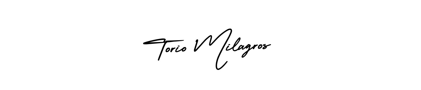 Also we have Torio Milagros name is the best signature style. Create professional handwritten signature collection using AmerikaSignatureDemo-Regular autograph style. Torio Milagros signature style 3 images and pictures png