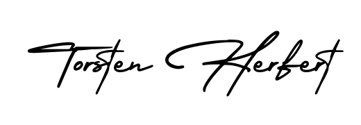 A timeless handwritten aesthetic for Torsten Herfert. The AmerikaSignatureDemo-Regular font gives your signature a handcrafted feel with natural curves. Torsten Herfert signature style 3 images and pictures png
