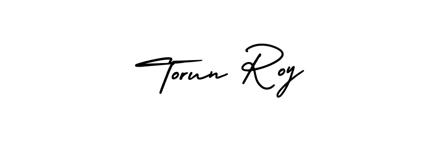 How to make Torun Roy name signature. Use AmerikaSignatureDemo-Regular style for creating short signs online. This is the latest handwritten sign. Torun Roy signature style 3 images and pictures png