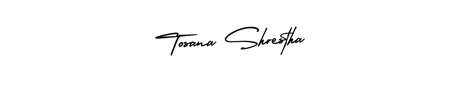 Make a beautiful signature design for name Tosana Shrestha. With this signature (AmerikaSignatureDemo-Regular) style, you can create a handwritten signature for free. Tosana Shrestha signature style 3 images and pictures png