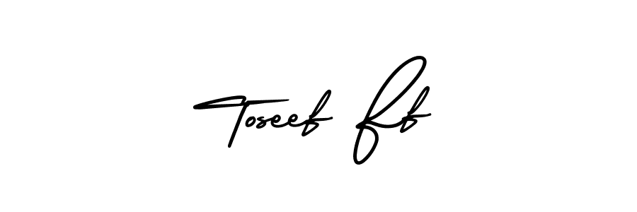 Make a beautiful signature design for name Toseef Ff. Use this online signature maker to create a handwritten signature for free. Toseef Ff signature style 3 images and pictures png
