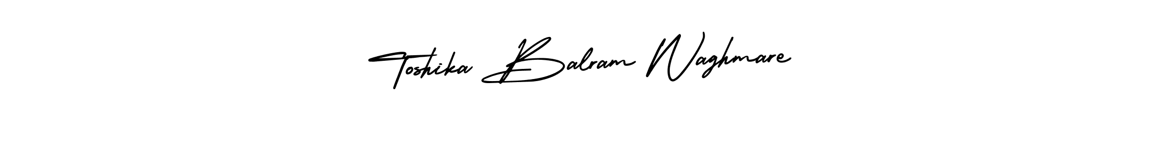if you are searching for the best signature style for your name Toshika Balram Waghmare. so please give up your signature search. here we have designed multiple signature styles  using AmerikaSignatureDemo-Regular. Toshika Balram Waghmare signature style 3 images and pictures png