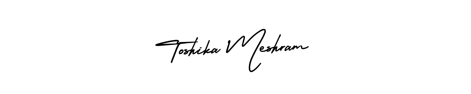 Similarly AmerikaSignatureDemo-Regular is the best handwritten signature design. Signature creator online .You can use it as an online autograph creator for name Toshika Meshram. Toshika Meshram signature style 3 images and pictures png