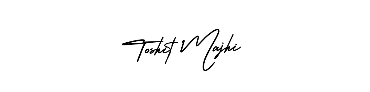 This is the best signature style for the Toshit Majhi name. Also you like these signature font (AmerikaSignatureDemo-Regular). Mix name signature. Toshit Majhi signature style 3 images and pictures png