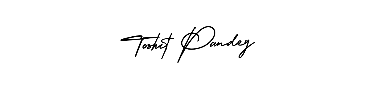 How to make Toshit Pandey name signature. Use AmerikaSignatureDemo-Regular style for creating short signs online. This is the latest handwritten sign. Toshit Pandey signature style 3 images and pictures png