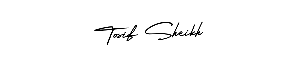 Tosif Sheikh stylish signature style. Best Handwritten Sign (AmerikaSignatureDemo-Regular) for my name. Handwritten Signature Collection Ideas for my name Tosif Sheikh. Tosif Sheikh signature style 3 images and pictures png