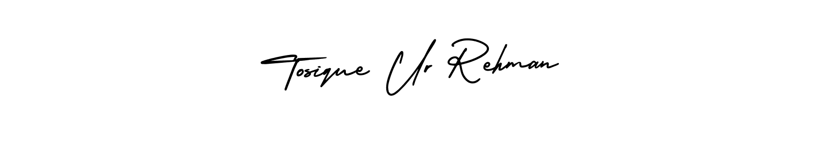 The best way (AmerikaSignatureDemo-Regular) to make a short signature is to pick only two or three words in your name. The name Tosique Ur Rehman include a total of six letters. For converting this name. Tosique Ur Rehman signature style 3 images and pictures png